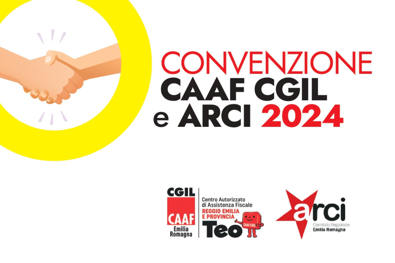 CONVENZIONE 2024 TRA CAAF TEOREMA CGIL E ARCI Arci Reggio Emilia